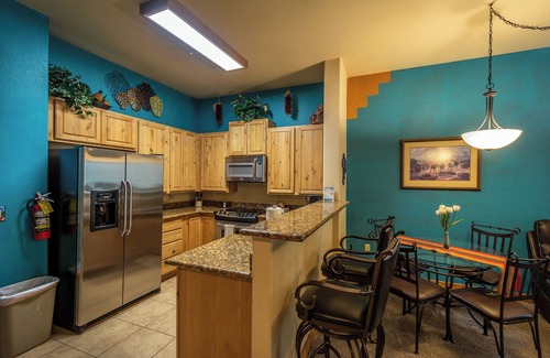 Ruidoso Condo | Cantina Dos - A One Bedroom Condo with Great River Resort Garden View!