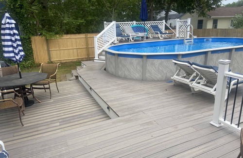 Lower Township House | Cape May 4 Bed Pool Oasis,Dog Friendly, Sleeps 10, Outdoor shower + Firepit + EV