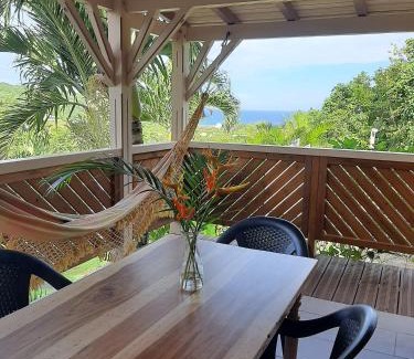 Bas Vent House | Caraïbes Cottages Le Jasmin vue mer a 500m de la plage