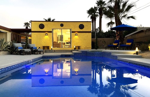 Palm Desert Apartment | CASA VERBA in Palm Desert at EL PASEO ! 1BD 1BA, Private Pool, Mountain Views!
