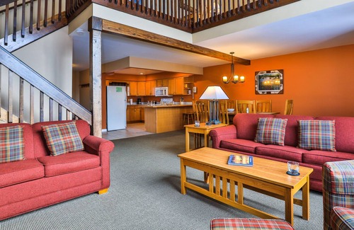 Lake Placid Condo | Cascade Lodge - couurt yard view, stay in the heart of Lake Placid