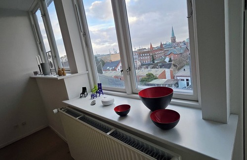 Øgadekvarteret Apartment | Central apartment with panoramic view and roof terrace