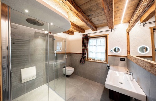 San Giovanni di Fassa Ski Chalet | Chalet "Catinaccio Rosengarten 56" with Mountain View, Garden & Wi-Fi