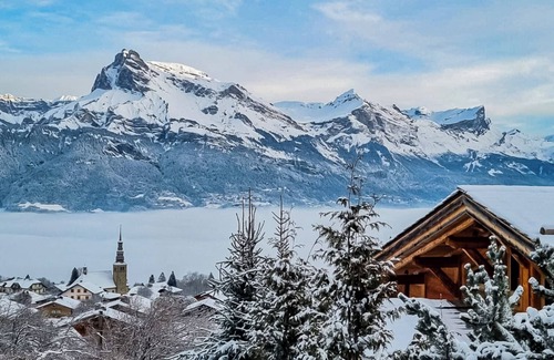 Combloux Ski Chalet | Chalet des sommets - Mont Blanc & Fiz view