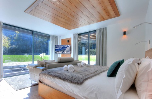 Les Tines Ski Chalet | Chalet Elevation - Chalet with indoor pool and huge garden