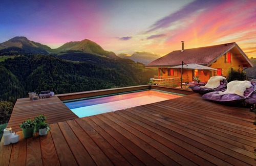 Manigod Ski Chalet | Chalet Manoe - secluded alpine base with summer pool & spa - OVO Network