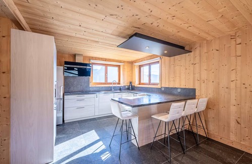Cordon Ski Chalet | Chalet Mont Blanc - Départ ski - Vue exceptionnell