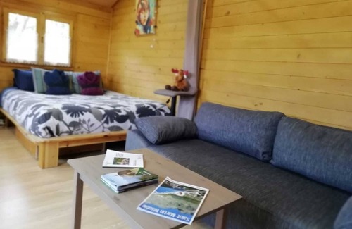 Luceram Ski Chalet | Chalet on Stilts with private pool and access Spa in winter.