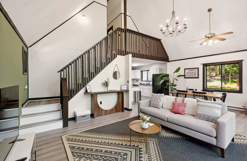 Luray Ski Chalet | Chalet w Hot Tub, Fire Pit, Grill & Deck