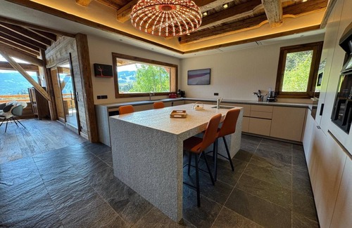 Combloux Ski Chalet | Chalet with panoramic view of Mont Blanc