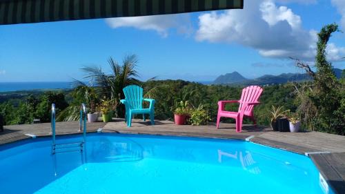 Riviere-Salee Bed & Breakfast | Chambre chez l'habitant avec piscine privative et vue panoramique sur la mer des caraïbes