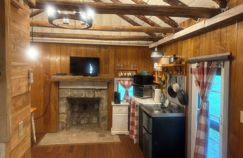 Waynesville Cabin | Charming 1-bedroom log cabin in fabulous Waynesville NC , WiFi, cable, AC/HTG