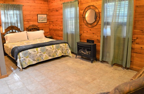 Flippin Cottage | Charming 2-bed/2 bath cottage with AC, a fishing dock, and a boat dock.