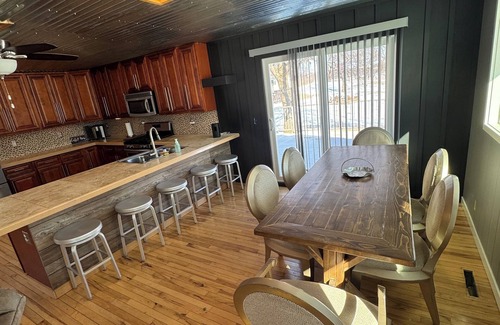 Webster House | Charming 3-bedroom Lake House with dock, hot tub, AC in delightful Waterville