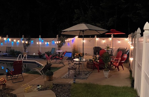 Neshannock Township House | Charming 4-bedroom house with fitness room and AC in New Castle.