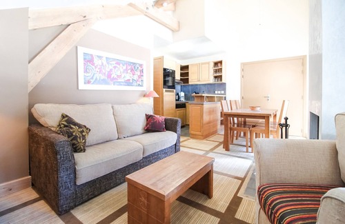 Flaine Apartment | Charming 6th-floor 2-bedroom apartment with fireplace