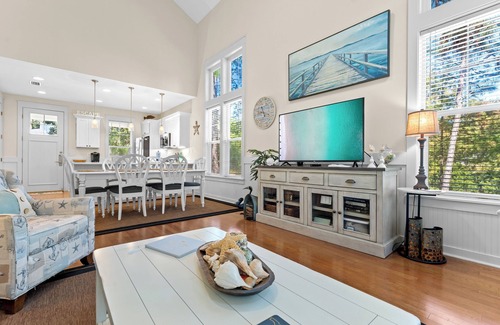 Laurel Grove House | Charming Beach Cottage w/2 GOLF CARTS! Pool, Hot Tub, Beach Tram, Near Wharf