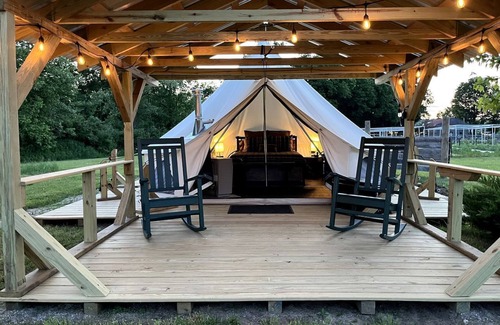 Turner RV Rental | Charming Bell Tent Fantastic for a Cozy Glamping Experience in Turner, Maine