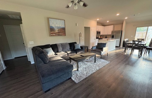 Conroe House | Charming Brand New 3BD house with stunning wooded views,Fiber optics,fenced yard