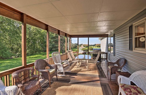 Burdett House | Charming Burdett Home with Grill, Gazebo + Yard