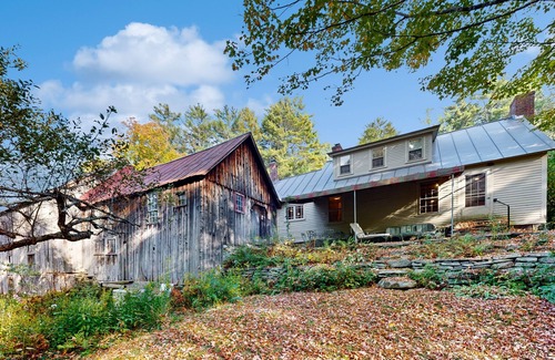 Chester House | Charming farmhouse, riverfront, views, woodstove, w/d, wifi, TV, kitchen, deck