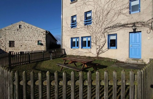Saint-Pierre-du-Champ Cottage | Charming Cottage: 4 Bedrooms, Fireplace, Enclosed Courtyard & Garage in Tranquil Village