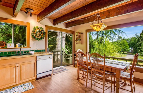 Langley House | Charming home on 2.58 acres near Langley with ocean view, deck & wood stove