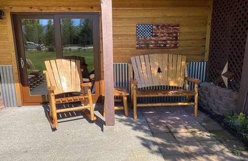 Driggs Cabin | Charming home on Ski Hill Road with lush landscaping and a new hot tub.