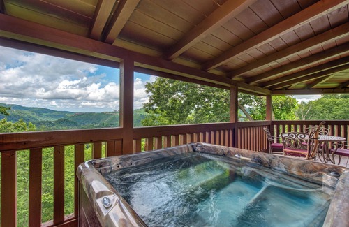 Gatlinburg Cabin | Charming Log Cabin w/a Private Hot Tub, Pool Table, Outdoor Fireplace
