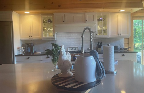 Prattsville House | Charming Log Home with Beautiful Mountain Views