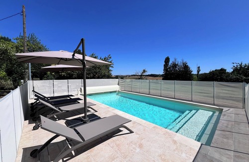 Saint-Avit House | Charming Renovated Stone House with Heated Pool, A/C, and Stunning Views