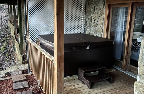 Lake Lure Cabin | Charming Rustic Serene 3 Sty Log Cabin on lake with a private indoor heated pool