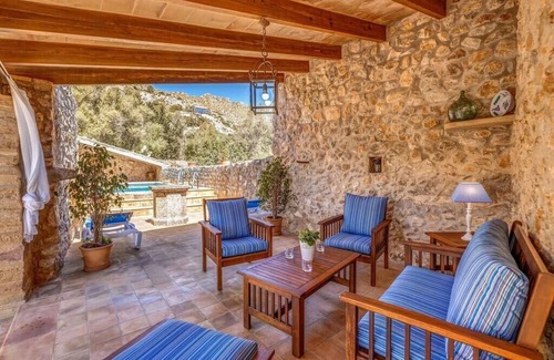 Urbanitzacio la Font Villa | Charming stone clad family villa with pool La Font