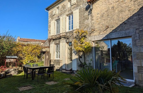 Villefagnan Cottage | Charming Stone House with Billiard, Ping-Pong, Covered Terrace, and Large Garden