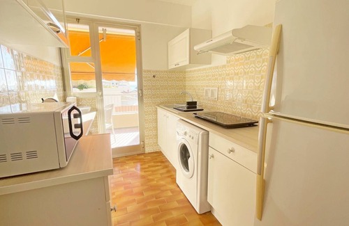 Cros-de-Cagnes Apartment | Charming Studio Panoramic sea view Clim shops sea 200m private parking