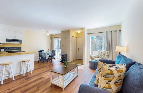 Brandy Wine Village South House | Charming townhome with patio, W/D, central AC, close to beach & golf