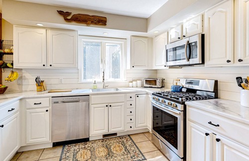West Tisbury House | Charming tree-lined home with outdoor games, firepit, grill, W/D, & AC