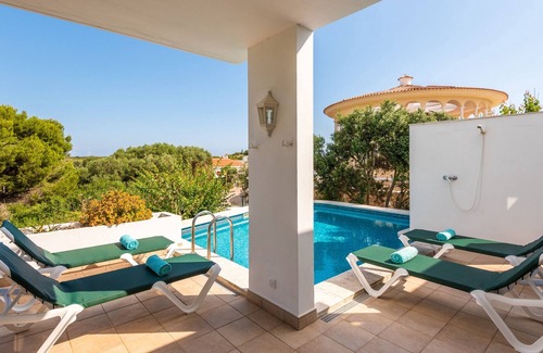 Puerto Luz Villa | Charming "Villa Elena - Port Addaia" with Sea View, Pool, Wi-Fi, Terrace & Garden; Parking Available