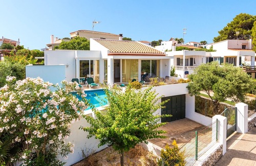 Puerto Luz Villa | Charming "Villa Elena - Port Addaia" with Sea View, Pool, Wi-Fi, Terrace & Garden; Parking Available
