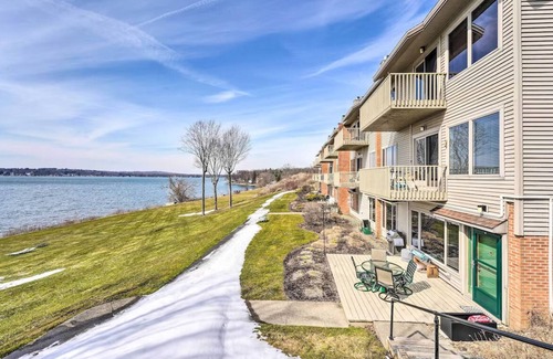 Dewittville Condo | Charming waterfront 3-bedroom condo with pool!