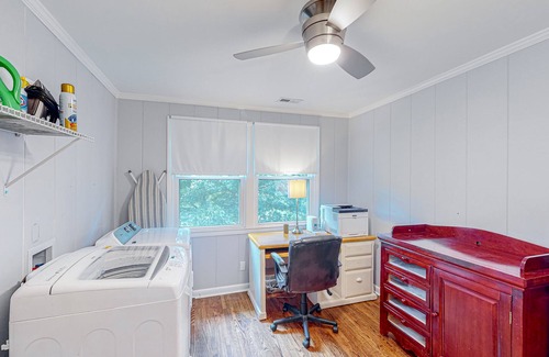 Blair Heights House | Cheerful dog-friendly home with a large yard, central AC, patio, & washer/dryer