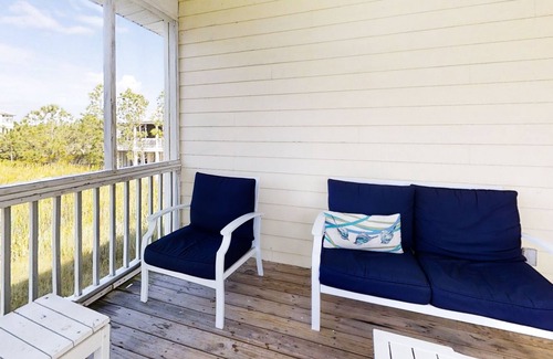 Morgantown House | Cheerful home with screened porch & decks - walk to the beach & pool, tennis