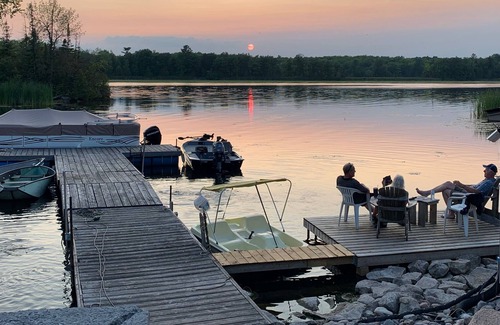 Trent Lakes Cottage | Cheerful new 3 bedroom cottage on the water with beautiful sunset view