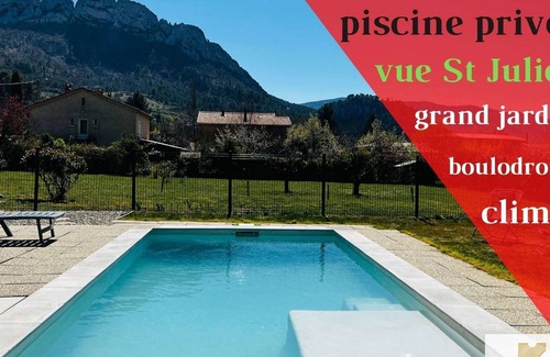 Buis-les-Baronnies Villa | Chez Tontine 8 people pool St Julien view air conditioning