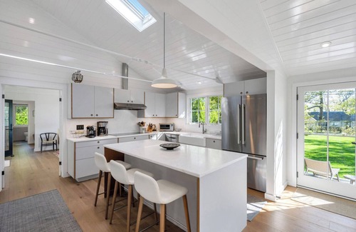 Shelter Island Heights House | Chic Coastal Farmhouse with Private Pool, Steps from the Water Your.