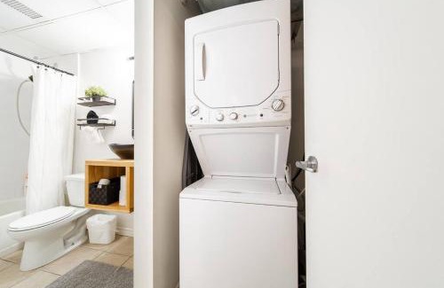 Downtown Edmonton Apartment | Chic & Cozy Loft near Rogers Place, LRT, Jasper Ave