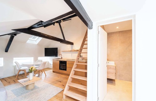 Historisch centrum Apartment | Chic Duplex Steps from Grote Markt