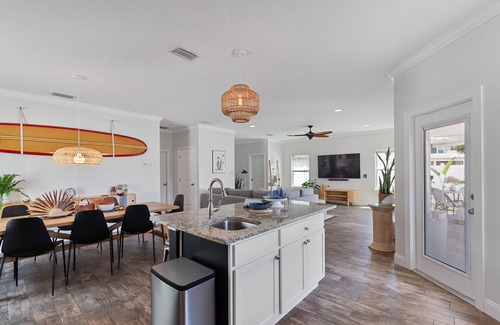 Jacksonville Beach House | Chic Home with Retro Airstream + Heated Pool