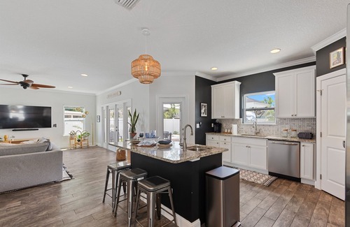 Jacksonville Beach House | Chic Home with Retro Airstream + Heated Pool