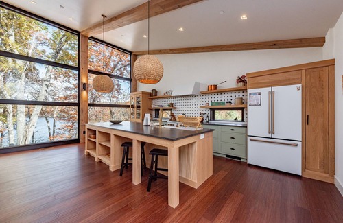 Oakland House | Chic Lake Stay w/Pool, Dock & Fireplaces